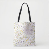 Spring Boho Wildflower Pampas Vrijgezellenfeest Sq Tote Bag (Voorkant)