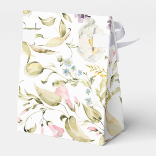 Spring Boho Wildflower Pampas Wedding Bedankdoosjes (Achterkant)