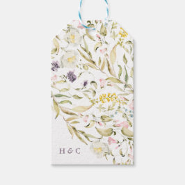 Spring Boho Wildflower Pampas Wedding Cadeaulabel