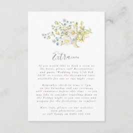 Spring Boho Wildflower Pampas Wedding Informatiekaartje