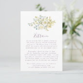 Spring Boho Wildflower Pampas Wedding Informatiekaartje (Staand voorkant)