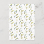 Spring Boho Wildflower Pampas Wedding Informatiekaartje (Achterkant)