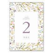 Spring Boho Wildflower Pampas Wedding Kaart (Achterkant)