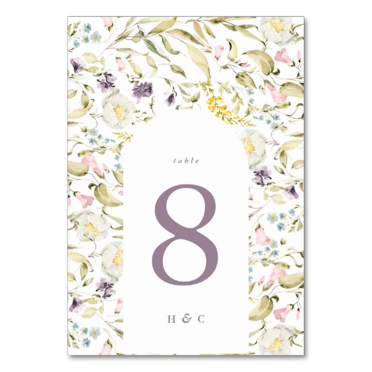 Spring Boho Wildflower Pampas Wedding Kaart (Voorkant)