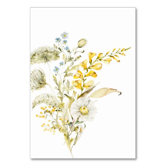 Spring Boho Wildflower Pampas Wedding Kaart (Achterkant)