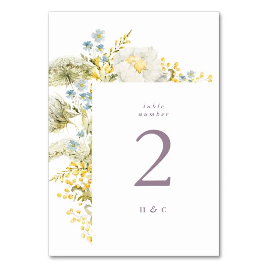 Spring Boho Wildflower Pampas Wedding Kaart (Voorkant)