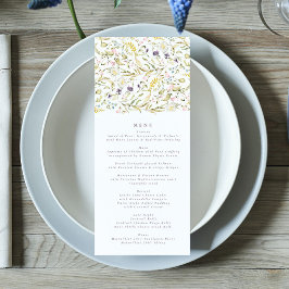 Spring Boho Wildflower Pampas Wedding Menu