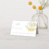 Spring Boho Wildflower Pampas Wedding Plaatskaartje (Voorkant)