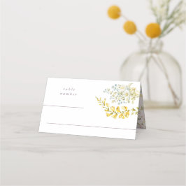 Spring Boho Wildflower Pampas Wedding Plaatskaartje
