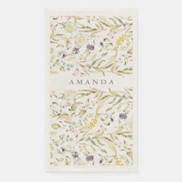 Spring Boho Wildflower Pampas Wedding Servet