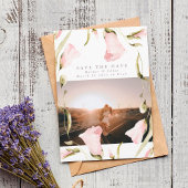 Spring Bold Wildflower Boho Photo Wedding Save The Date
