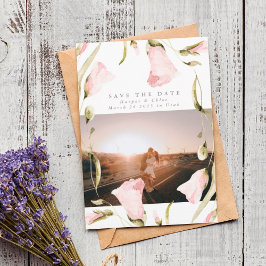 Spring Bold Wildflower Boho Photo Wedding Save The Date