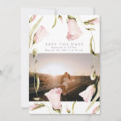 Spring Bold Wildflower Boho Photo Wedding Save The Date (Voorkant)
