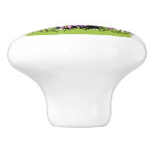 Spring Boston Terrier (zwarte hond) Keramische Knop (Zijkant)