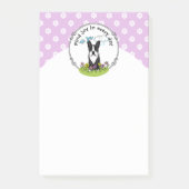 Spring Boston Terrier (zwarte hond) Post-it® Notes (Voorkant)
