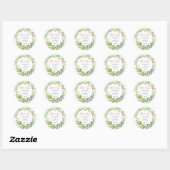 Spring Botanical Blush Pink Weddenschap Bedankt Ronde Sticker (Vel)