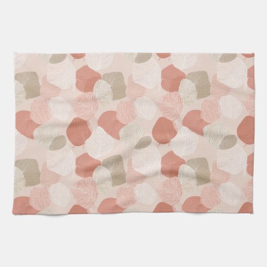 Spring Botanical Blush Sage Leaves Kitchen Towels Theedoek (Horizontaal)