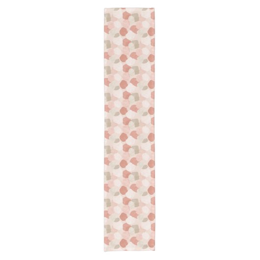 Spring Botanical Blush Sage Leaves Table Runner Korte Tafelloper (Voorkant)
