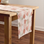 Spring Botanical Blush Sage Leaves Table Runner Korte Tafelloper (Voorbeeld)