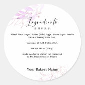 Spring Botanical Farmers Market Bakery Ingredient Ronde Sticker (Voorkant)