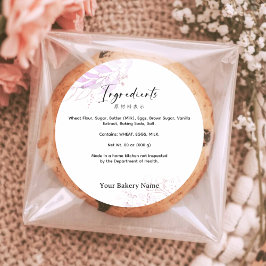 Spring Botanical Farmers Market Bakery Ingredient Ronde Sticker