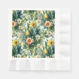 Spring Botanical Floral Easter Napkins Servet