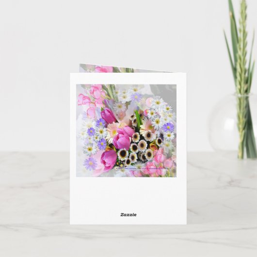 Spring Bouquet bedankt je Christelijke vriendenkaa Kaart (Achterkant)