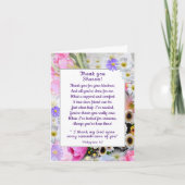 Spring Bouquet bedankt je Christelijke vriendenkaa Kaart (Voorkant)