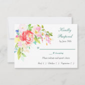 Spring Bouquet Border Rehearsal Dinner RSVP (Voorkant)