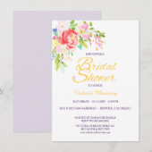 Spring Bouquet Border Vrijgezellenfeest Kaart (Voorkant / Achterkant)