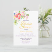 Spring Bouquet Border Vrijgezellenfeest Kaart (Staand voorkant)