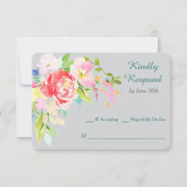 Spring Bouquet Border Wedding RSVP