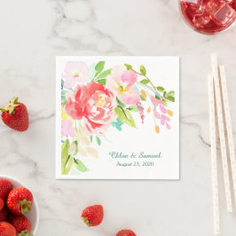 Spring Bouquet Border Wedding Servet