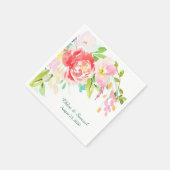 Spring Bouquet Border Wedding Servet (Hoek)