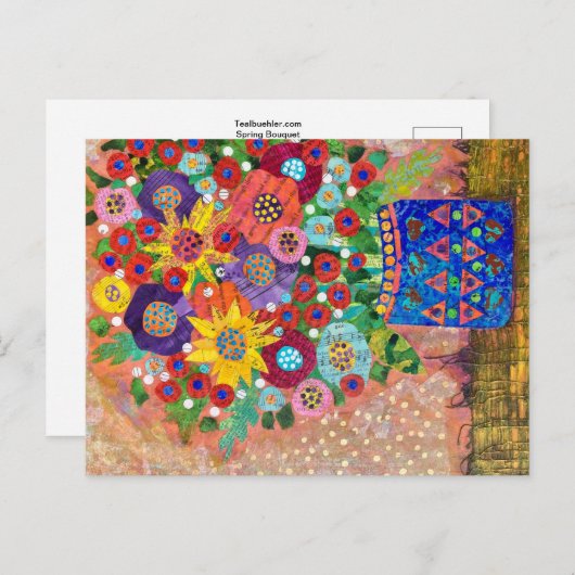 Spring Bouquet Briefkaart (Voorkant / Achterkant)