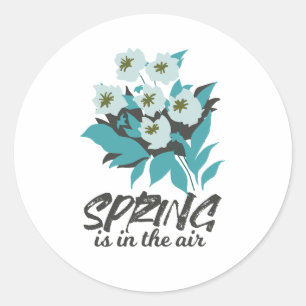 Spring Bouquet Charm - De lente is in de Air Flora Ronde Sticker
