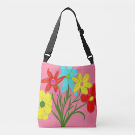 Spring bouquet crossbody tas