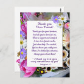 Spring Bouquet Dank je Christelijke Vriend Briefka Briefkaart (Voorkant / Achterkant)