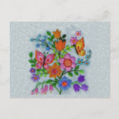 Spring Bouquet Flowers Butterflies Briefkaart (Voorkant)