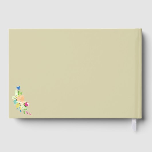Spring Bouquet Gold Lijst Wedding Gastenboek (Achterkant)