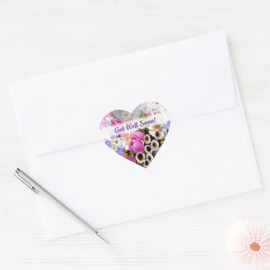 Spring Bouquet Hart Sticker (Envelop)