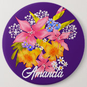 Spring bouquet-knop ronde button 6,0 cm (Voorkant)