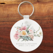 Spring Bouquet met Butterfly | Foto-Sleutelhanger Sleutelhanger (Voorkant)