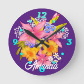 Spring bouquet ronde klok (Voorkant)