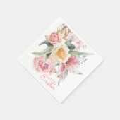 Spring Bouquet | Tulp Waterverf Pasen Servet (Hoek)