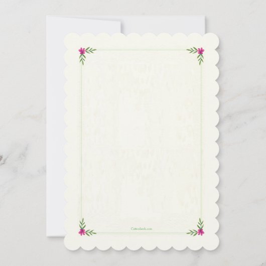 Spring Bouquet-uitnodiging Kaart (Achterkant)