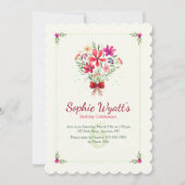 Spring Bouquet-uitnodiging Kaart (Voorkant)