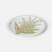 Spring Bouquet van Lily van de vallei en de Rozen  Papieren Bordje (Gekanteld)