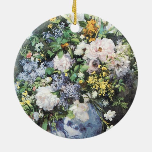 Spring Bouquet van Pierre Renoir,  bloemen Keramisch Ornament (Achterkant)