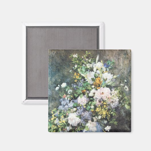 Spring Bouquet van Pierre Renoir,  bloemen Magneet (Voorkant / Achterkant)